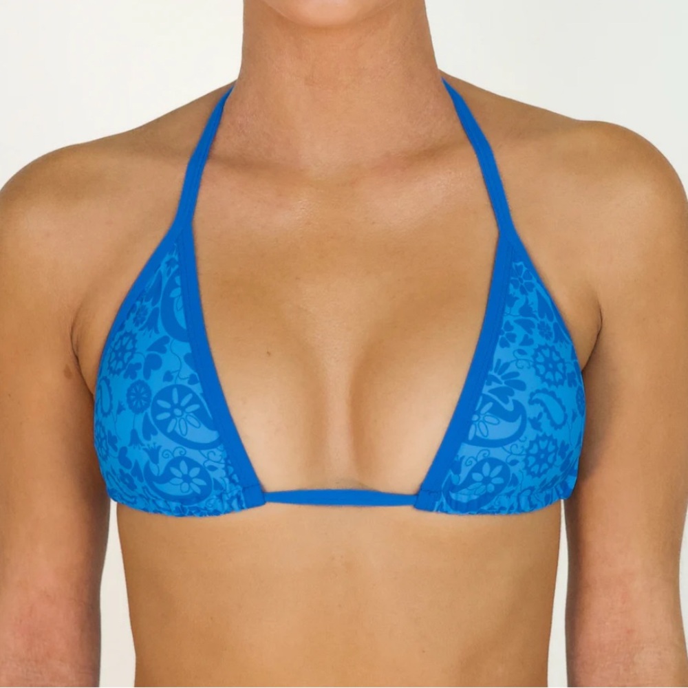 Brand New 93 Play Street Danny Blue Crush Minimal String Triangle Top Size Large